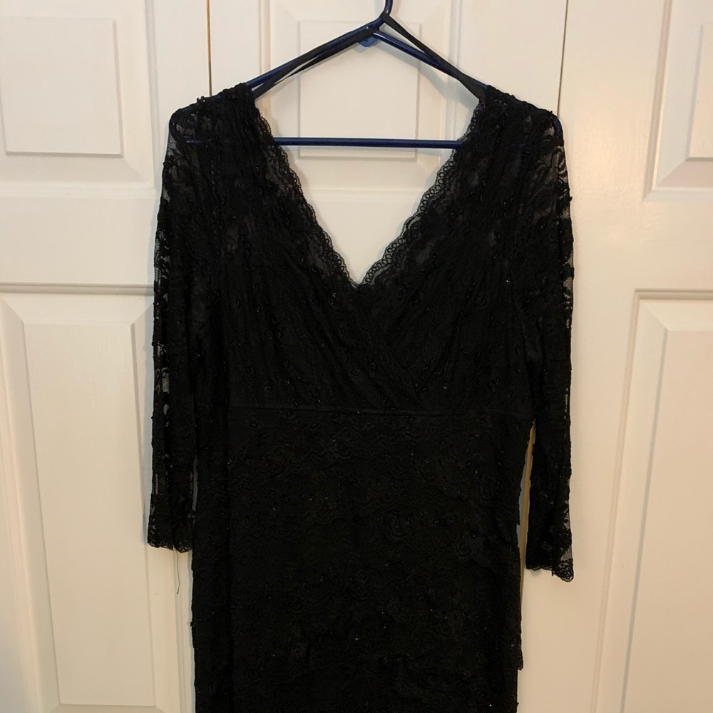 Black lace cocktail dress